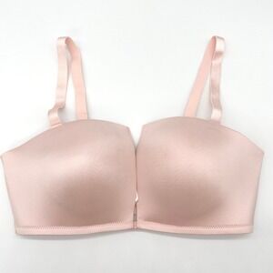 MOD by Parfait Strapless Convertible Bra 36D Pink Smooth Satin Wireless Boudoir‎